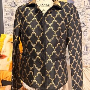 Debra C Beverly Hills Elegant Black and Gold Women's Jacket